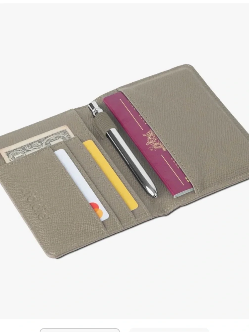 The Foldie Classic Tan Textured Passport Card Holder